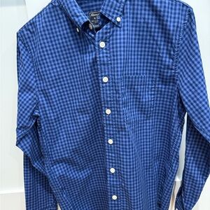 Abercrombie & Fitch Shirt Men's XS  Purse and Dark Blue Plaid Button Up Muscle